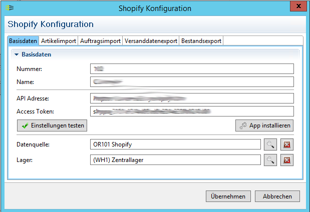 Shopify Fulfillment Anbindung
